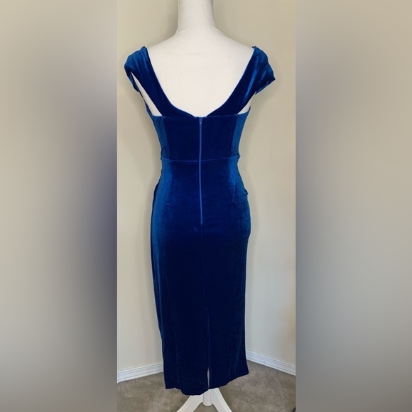 NWT Line and Dot Du Jour Evening Dress Sapphire Blue Women Small - Picture 4 of 11
